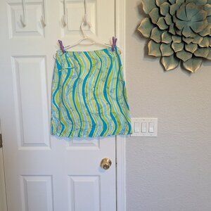 Lilly Pulitzer | Vintage 90s | A Line Skirt | Makin' Waves Fish print | 6 | EVC